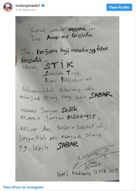 Beredar Surat Tulisan Tangan Ahmad Dhani Sebut Penjara Laknat Dan