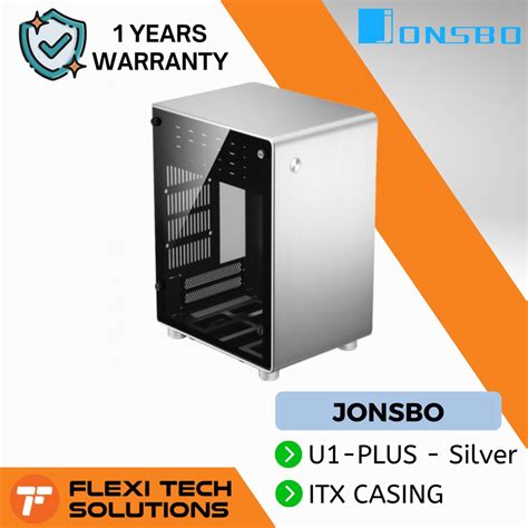 Jonsbo U Plus Itx Silver Tempered Glass Pc Desktop Casing Flexi Tech