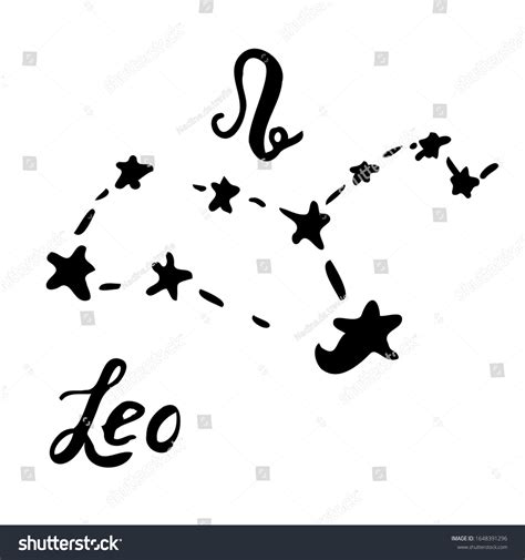 Constellation Leo Vector Illustration Zodiac Sign Stock Vector Royalty