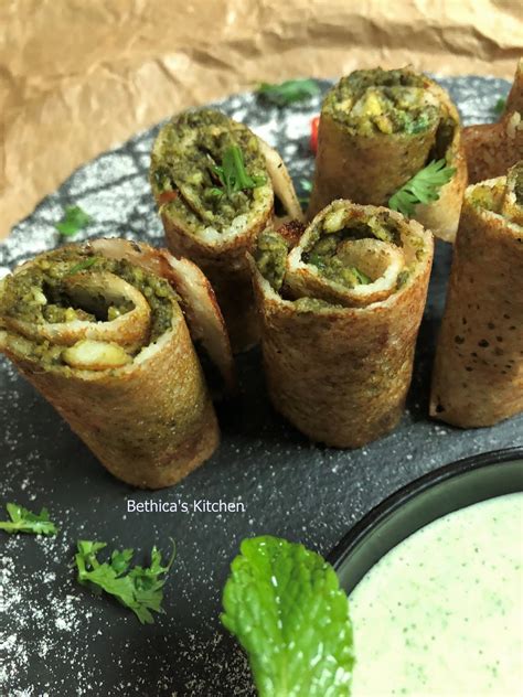 Bethica S Kitchen Flavours Palak Paneer Dosa Roll