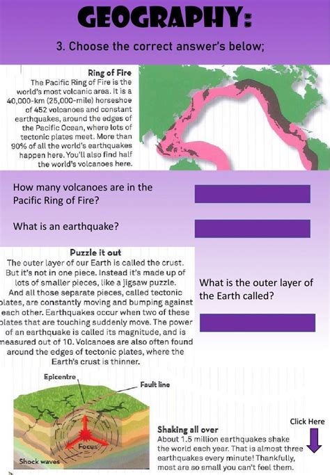 Week 19 Tuesday Earthquakes Worksheet Live Worksheets