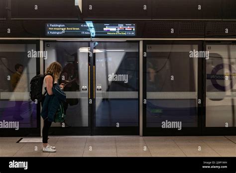 Passengers Travel Along With The Elizabeth Line In London As The New