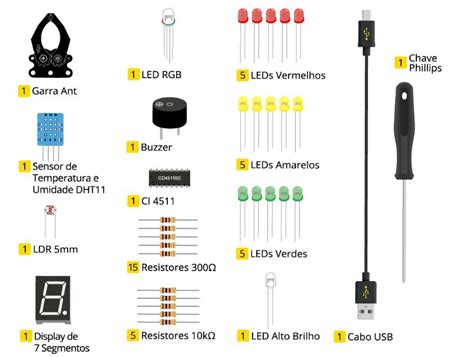 Kit Iniciante V Para Arduino Placa Uno R Rob Tica Educacional