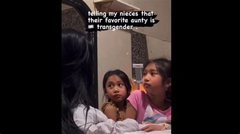 Woman Reveals That She Is Transgender To Her Nieces Watch Their Sweet