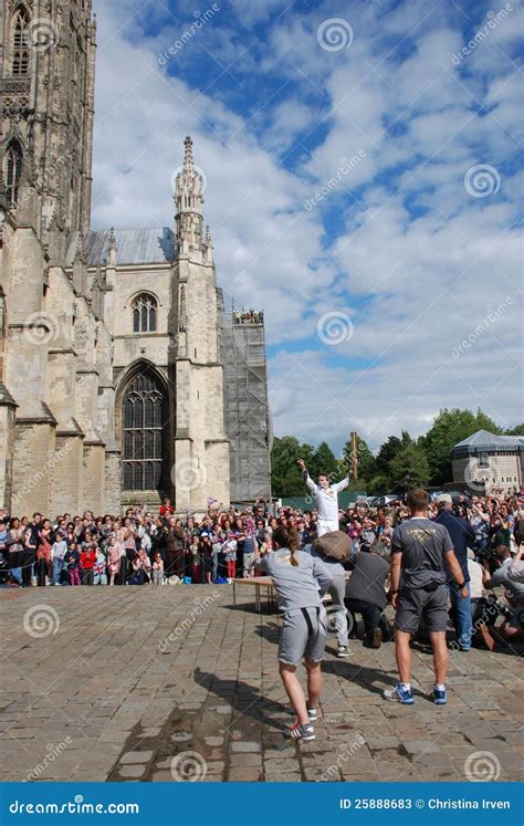 Olympic Torch Relay editorial stock photo. Image of spectators - 25888683