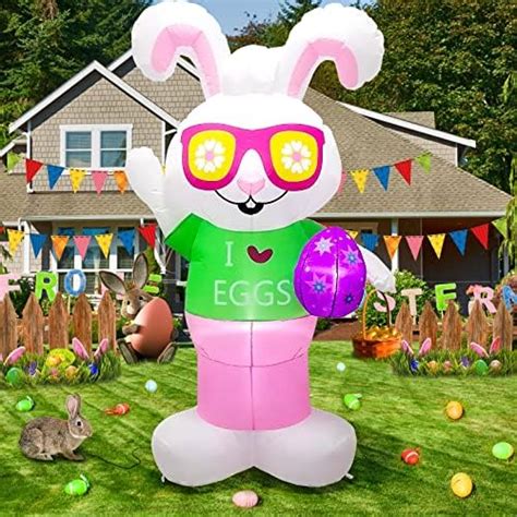 Kalolary Inflatable Easter Decoration Outdoor 6 Feet High Easter