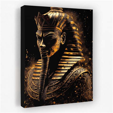 Mighty Pharaoh Painting Black Egyptian Art Luxury Wall Art