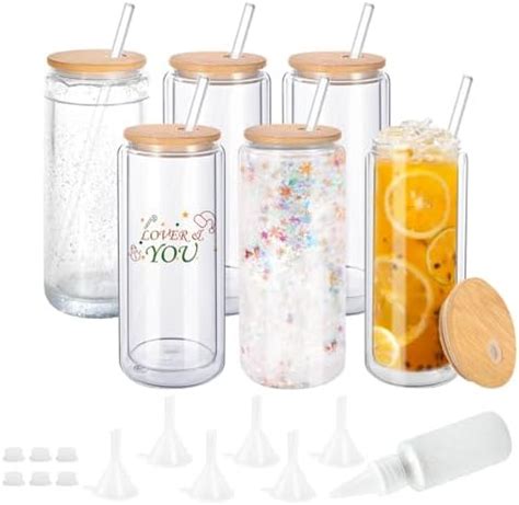 Amazon Wheathusk Pack Clear Snow Globe Tumblers Oz Double