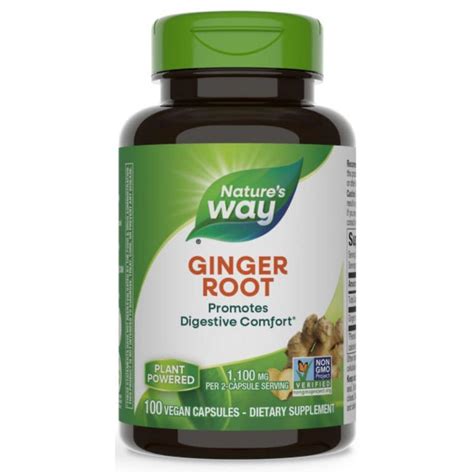 Natures Way Ginger Root 550 Mg Dietary Supplement Capsules Walgreens