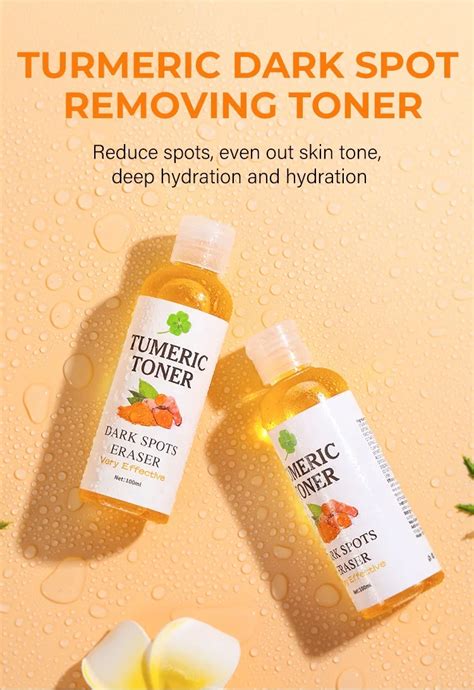 Turmeric Toner Dark Spots Eraser Brightening Skin Even Skin Tone Fades