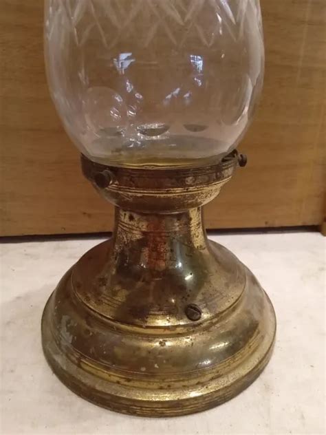 Ancien Plafonnier Lampe Globe Verre Obus Cisel Art Deco Lustre