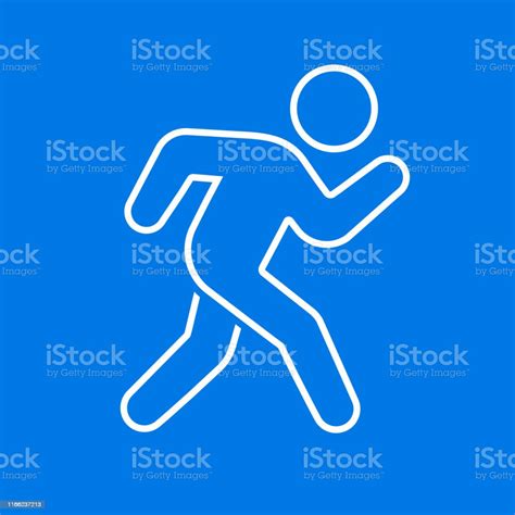 Icon Of A Man Running Stock Illustration Download Image Now Adult