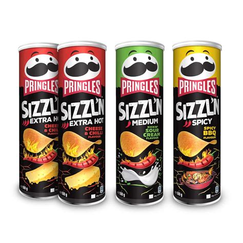 Pringles Sizzl N Scharfer Chips Mix 4 X 180 G Cheese Chilli