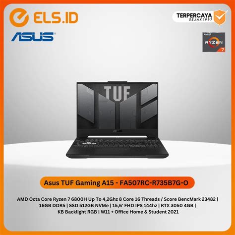 Jual Laptop Asus Tuf Gaming A Fa Rc R B G O Amd Ryzen H