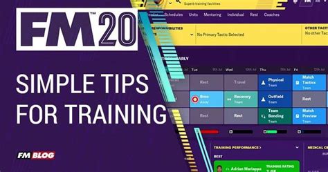 Simple Tips for Training in Football Manager 2020 : r/footballmanagergames