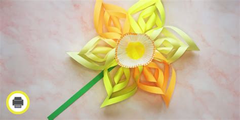 Paper Daffodil Craft Daffodil Art Teacher Made