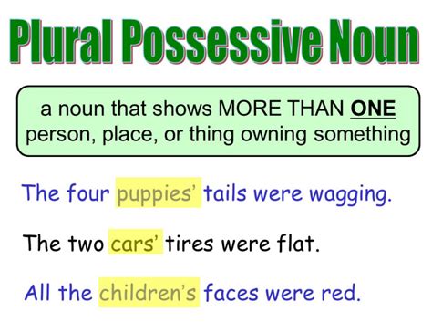 Plural Possessive Meaning Examples First Education Info