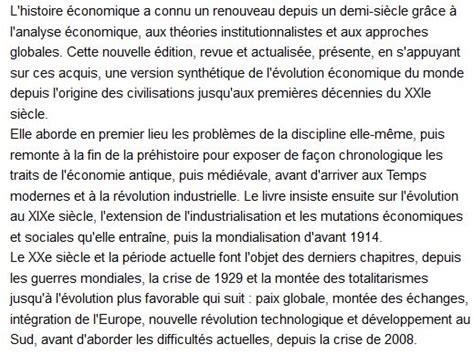 Petite Histoire Des Faits Conomiques E D Jacques Brasseul