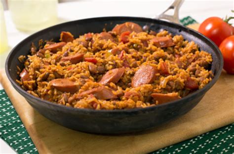 smoked sausage studded red beans  rice eckrich