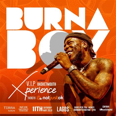 Get Tickets To Burna Boy Vip Xperience In Lagos On May 11 2019