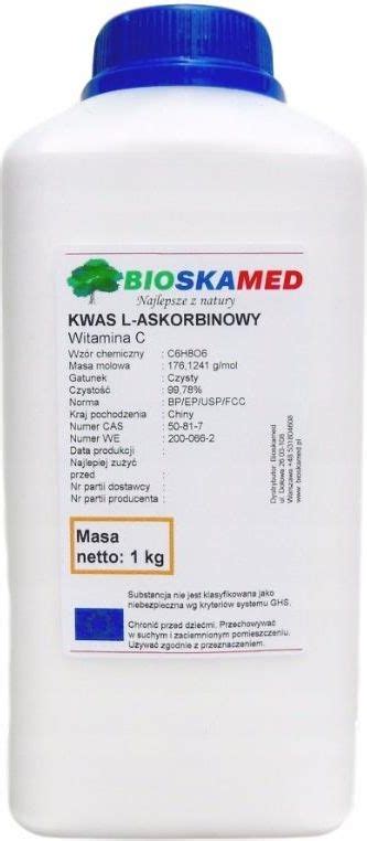 Drobne Akcesoria Medyczne Bioskamed Witamina C Kwas L Askorbinowy 1 Kg