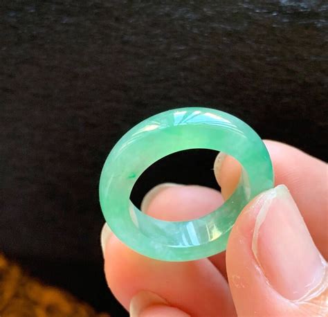 High Grade Natural Icy Jadeite Band Ring Natural Ice Species Fruite