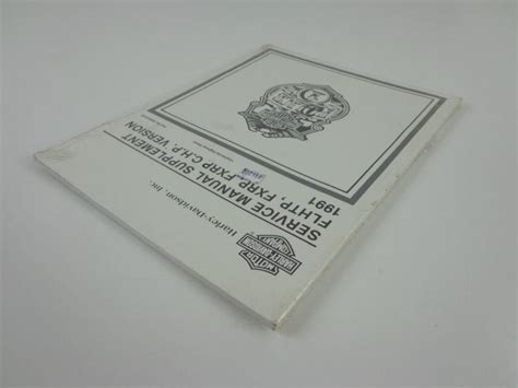 Sell Harley Davidson 1991 Flhtp Fxrp Chp Police Supplement Service