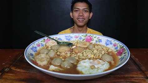 BIKIN NGILER MUKBANG BASO ACI X INDOMIE GORENG X TELOR 2 KUAHNYA