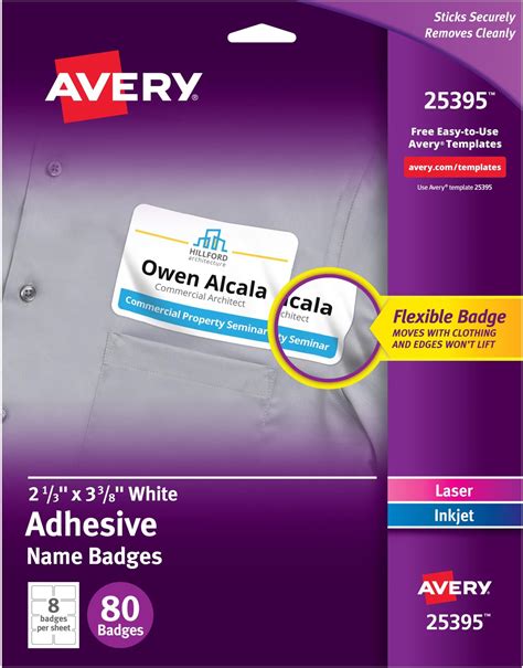 Amazon Avery Flexible Printable Name Tags X Matte