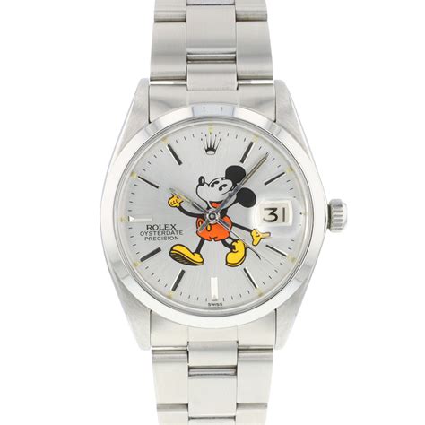 Oysterdate Precision Custom Mickey Mouse Rolex Sold Watches