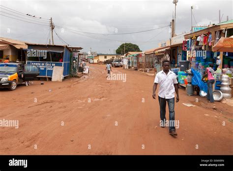 Village Life Anyaa Accra Ghana Africa Stock Photo Alamy