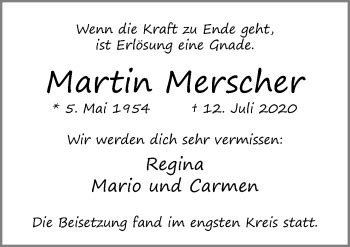 Traueranzeigen Von Martin Merscher Noz Trauerportal