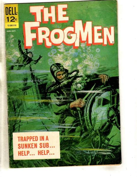 The Frogmen 6 FN 1963 Dell Silver Age Comic Book War Army Navy