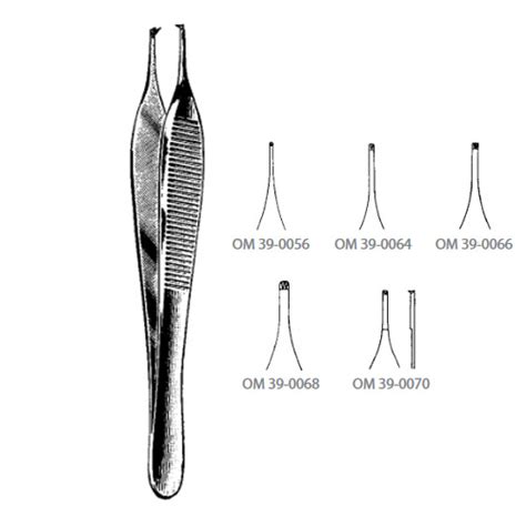 Adson Tissue Forceps Standard Tip Orthomed Surgical Tools