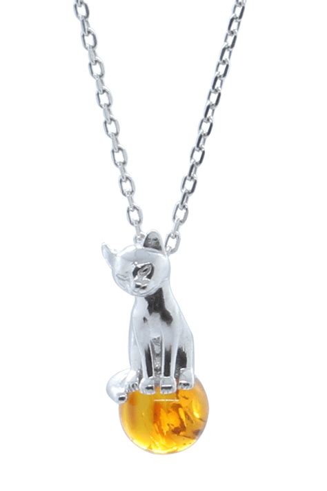 Collier Argent Chat Boutique Histoire De L Ambre