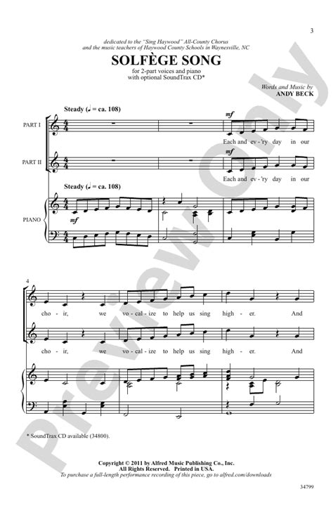 Solfège Song 2 Part Choral Octavo Andy Beck Digital Sheet Music