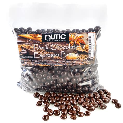 Gourmet Dark Chocolate Covered Espresso Beans Roasted Coffee Candy