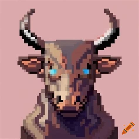 64x64 Pixel Art Bull On Craiyon