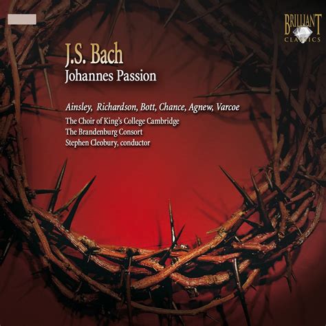 J S Bach Johannes Passion Bwv Lbum De John Mark Ainsley The