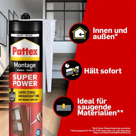 Pattex Baukleber Montagekleber Super Power Kartusche Starke