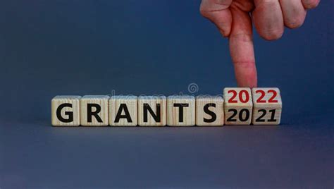 Planning 2022 Grants New Year Symbol Businessman Turns Wooden Cubes