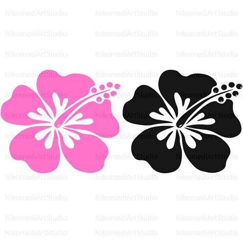 Hibiscus Svg Hibiscus Clip Art Hawaiian Flower Svg Hibiscus Etsy