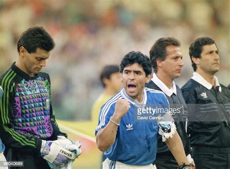 Diego Maradona during the 1990 FIFA World Cup Final against the... News ...