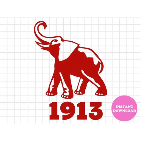 Delta Sigma Theta 1913 Svg Layered Item AEO Elephant Clipar Inspire