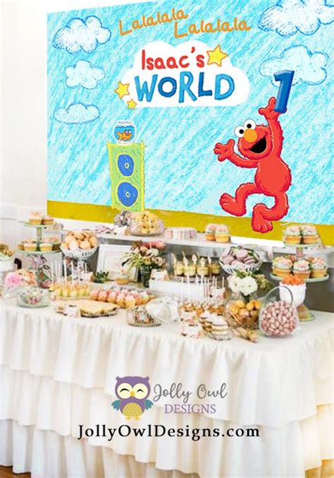 Elmo's World Birthday Party Backdrop - Digital File | Elmo birthday ...