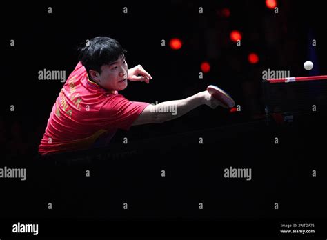 Singapore Th Mar Liang Jingkun Of China Hits A Return During