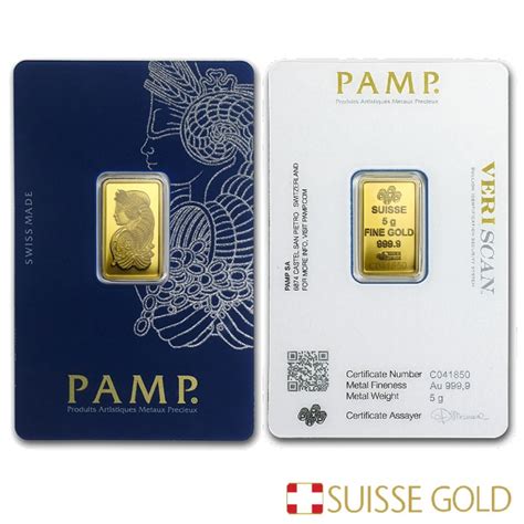 PAMP 5 Gram Gold Bar