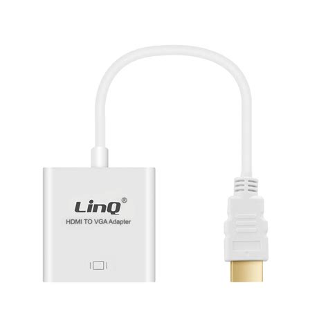 Kabel Adapter Hdmi Meski Na Vga Zenski Firmy Linq Bialy Linq