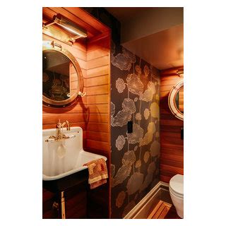 Cape Cod Meets San Francisco Victorian Powder Room Transitional