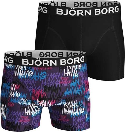 Björn Borg Heren Onderbroeken 2 Pack Boxers Blackberry Cordial